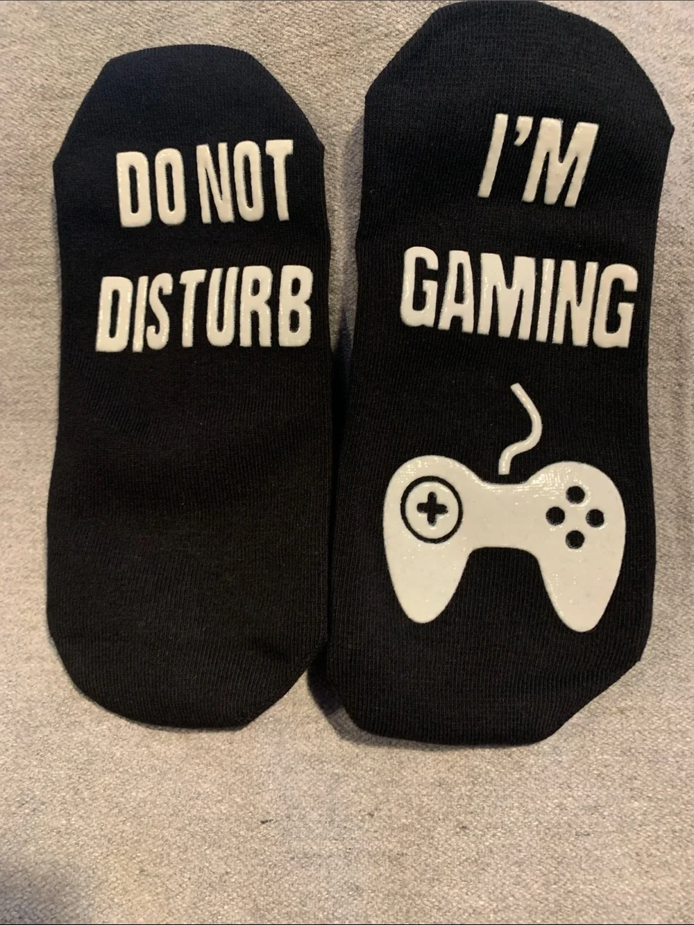 Black 'I'm Gaming' Novelty Gaming Socks with Controller Print